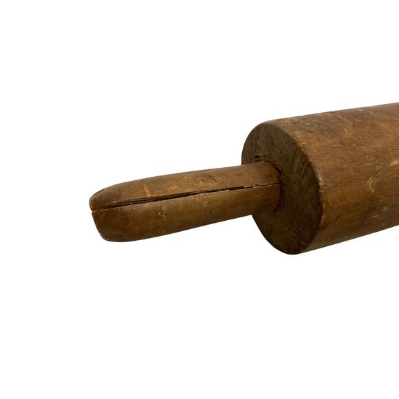 Vintage Antique Hand Turned Rolling Pin Primitive - Picture 2 of 14